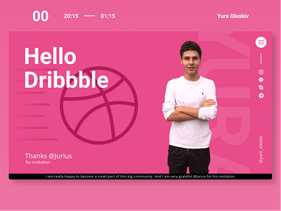 Hello Dribbble! dubut hello invitation ui ux web welcome