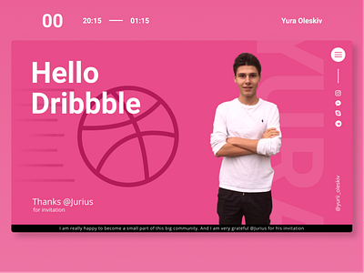 Hello Dribbble! dubut hello invitation ui ux web welcome