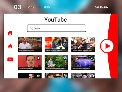 YouTube concept | First page