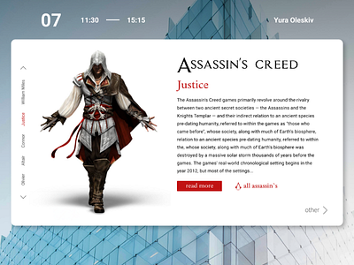Assassin's Creed | Design concept assassins assassins creed concept design gaming ui ux web webdesign yura oleskiv