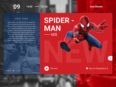 New Spider-Man for PS4 | Design concept concept design game spider man ui ux web webdesign yura-oleskiv