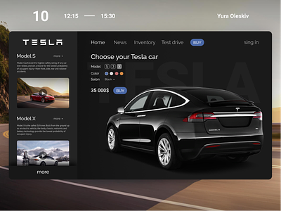 Tesla Web design for Elon Musk black brand car elonmusk tesla ui ux web webdesig