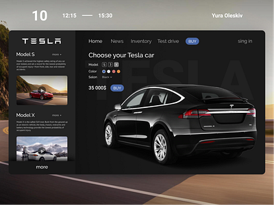 Tesla Web design for Elon Musk