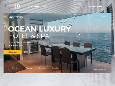 Ocean Luxury Hotel | Web Site concept booking concept hotel site luxury ux ui design shot web website yura oleskiv