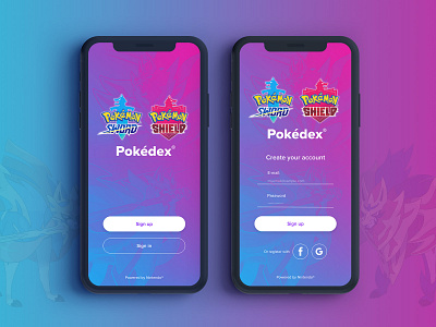 Daily UI 001 - Sign Up concept dailyui dailyui001 design mobile pokemon product design sign in signup ui user experience ux xd