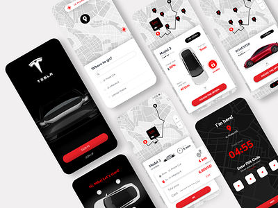 Tesla Share App app app design appdesign design ui ux web