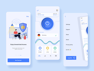 VPN App UI design