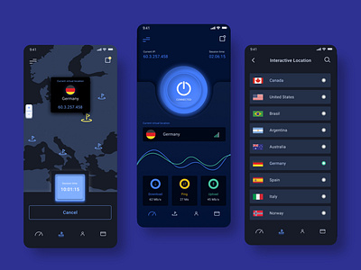 VPN App UI design