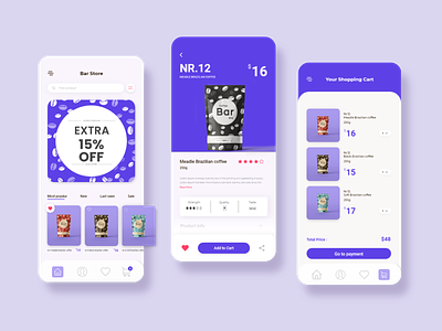 Coffee shop Ui Design Concept app app design appdesign design ui ux