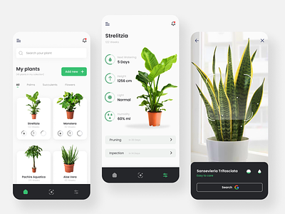 Plant Care App app app design appdesign care flower gardening green ios mobile design nature plant plant care plants plants care plants monitoring ui user experience ux water plants watering