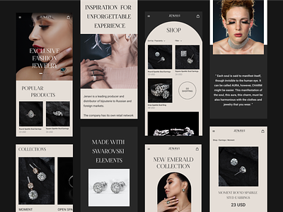 Jewelry Online Store Website boho e commerce jewelry minimaliist web online store responise website rwd ui ux web deign web design