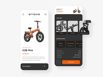 E-bike Online Store App app app design appdesign ecommerce ios mobile app mvp online store ui ux