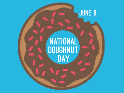 National Doughnut Day doughnut graphic design ilustration party