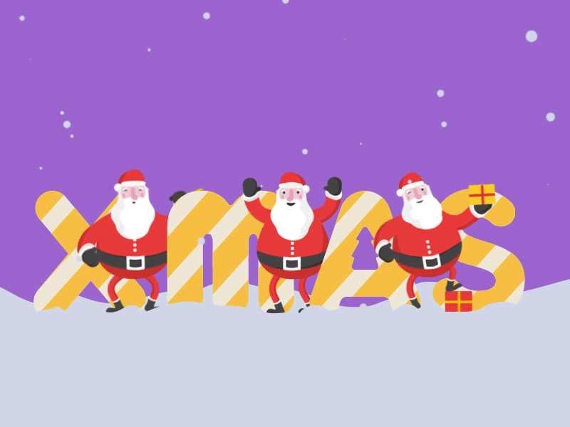 Merry Christmas - Santa - Xmas ae ai animation 2d character design motion graphics