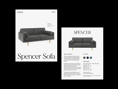 SPENCER Sofa clean clear space furniture furniture design habitat interior layout layoutdesign minimal poster design product serif simple type typography white space