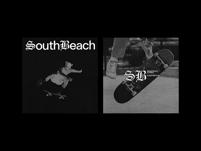 SouthBeach Skate beach blackletter brand branding concept design layout logo print skate skateboard south southbeach type typography