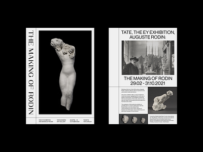 The Making of Rodin Exhibition art concept design exhibition layout museum poster print sculpture tate tate modern typography
