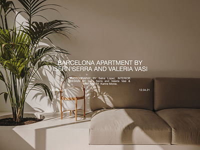 Barcelona Apartment by Isern Serra & Valeria Vasi 1/2 clean design editorial furniture interior interior design layout lookbook magazine minimalistic print typography zine