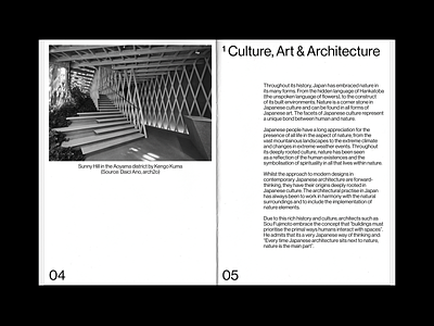 Nature & Construct - Spread architecture concept design editorial japanese japanese culture layout magazine nature print type typography whitespace zine