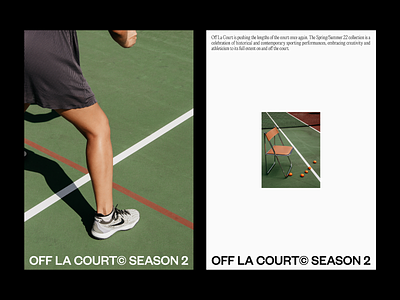 Off La Court - Season 2 branding concept court design editorial fashion layout logo lookbook print sport tennis type typography ui whitespace