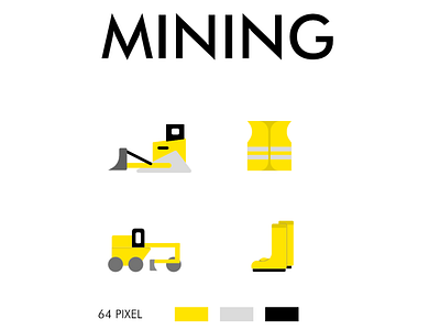 Mining icons icon presentation ui vector