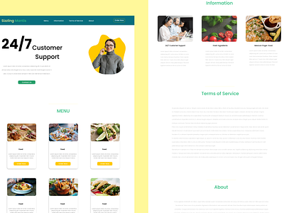 Sizzling Mantis - Landing Page design food website landing page ui ux website