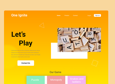 One Ignite - web design cheerful design toddler ui user interface visual design web design website