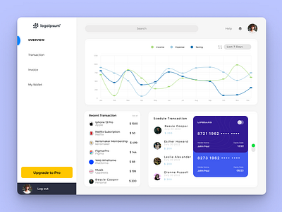 Financial Management Web App dashboard design e wallet finance invoice management transaction ui ui design visual design web app web design