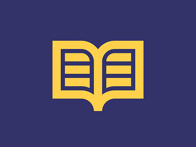 Book icon brand branding concept icon icon design iconography library literature logo mark monochrome symbol thick lines