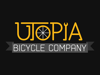 Bicycle Company Logo Design (concept) banner bicycle concept fake idea logo mock up type