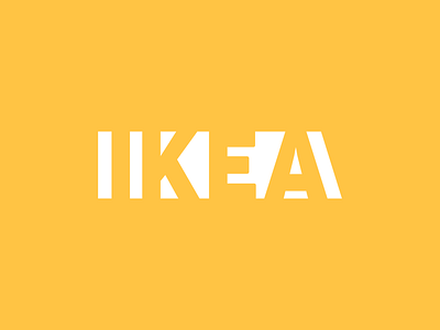 IKEA logo concept - V2 clean concept design furniture ikea logo negative space text types