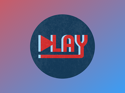 PLAY - Logo Exploration button circle circle design concept gradient logo text threadless worn out