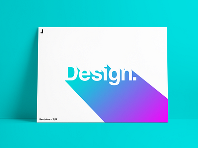 "Design." - Poster blue design font frame gradient graphicburger helvetica message mockup negative space poster poster art