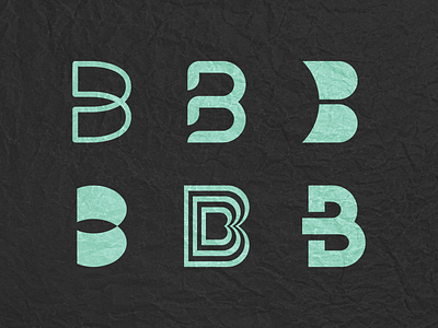 Letter B icons 36 days of type concept icon icon a day ideas letter b lettermark logo logo 2d mockup monocolour negative space paper practice symbol texture