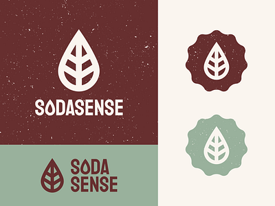 Unused Soda Carbonation Logo badge co2 concept drop icon leaf logo logotype natural organic soda sodasense unused water
