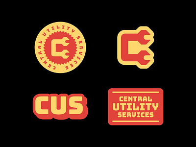 Central Utility Services - Branding Concepts badge design branding branding and identity concept construction icon letter logo logotype monogram text type wrench