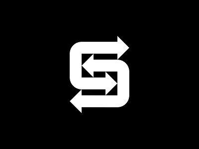 S + Arrows abstract arrows branding design geometric icon letter s logo negative space s simple subway esc symbol type