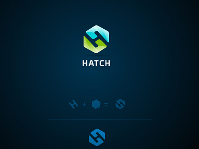 Logo design for Hatch blue logo branding green logo h logo lettering logo logodesign