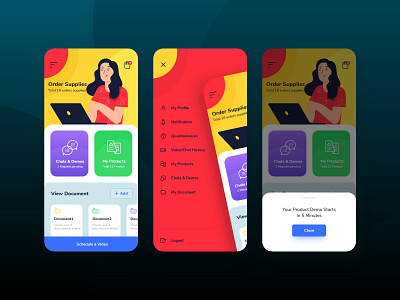Order Supply iOS App Design Concept. documentation mobile mobile app mobile app design order ordering product design ui ui ux design uidesign uiux
