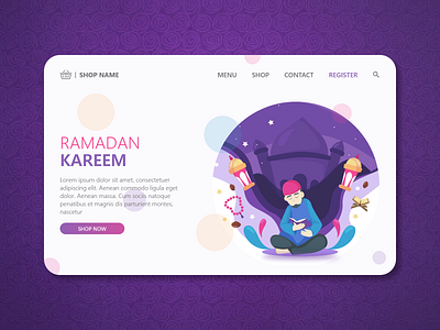 Landing Page Design : Ramadan Special landing page landing page design landingpage ramadan ramadan kareem ramadan mubarak shop simple store web website