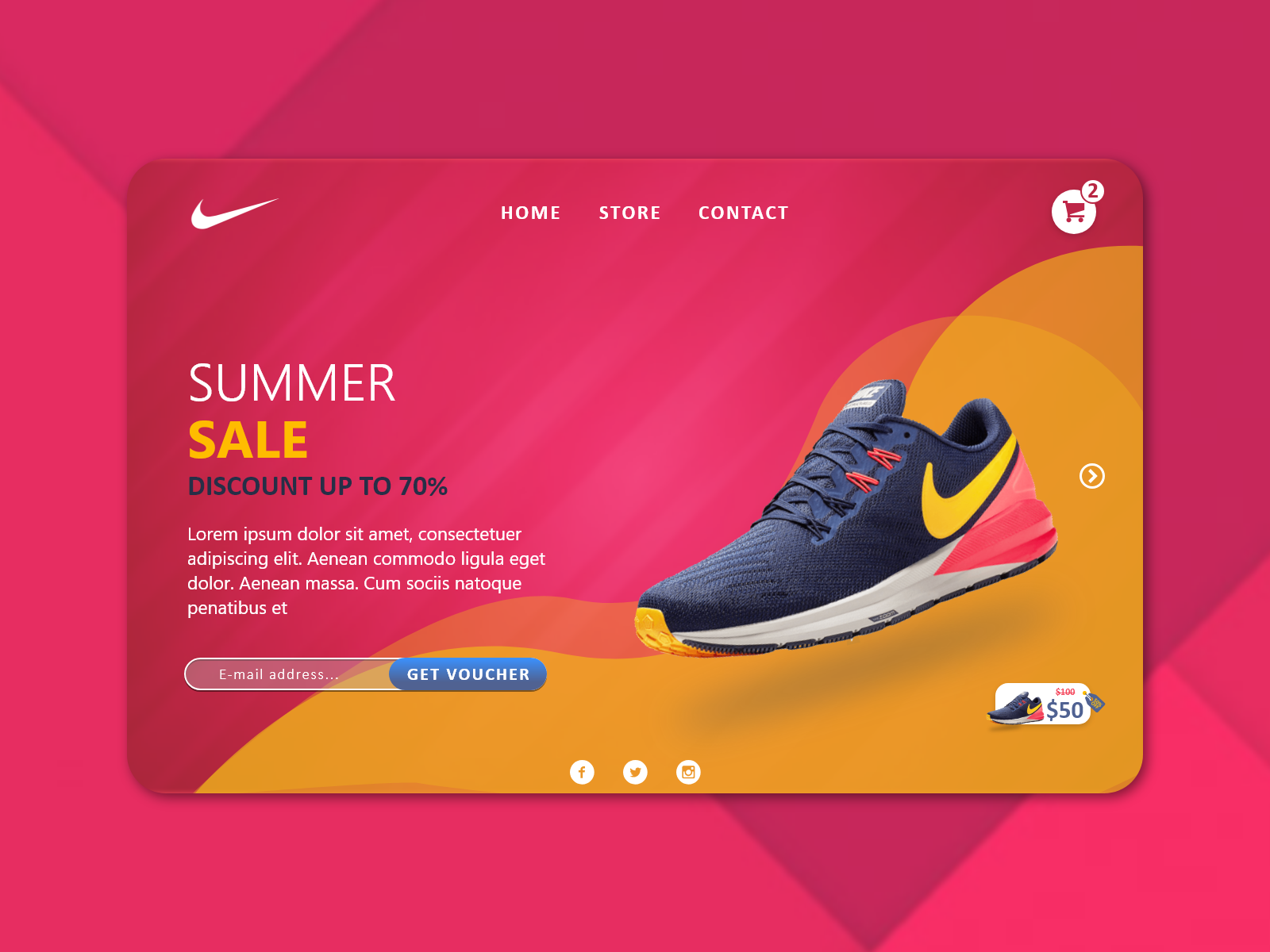 Nike Summer Sale landing page design by Rifat on Dribbble