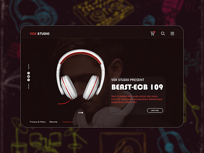 Landing page design - HEADPHONE