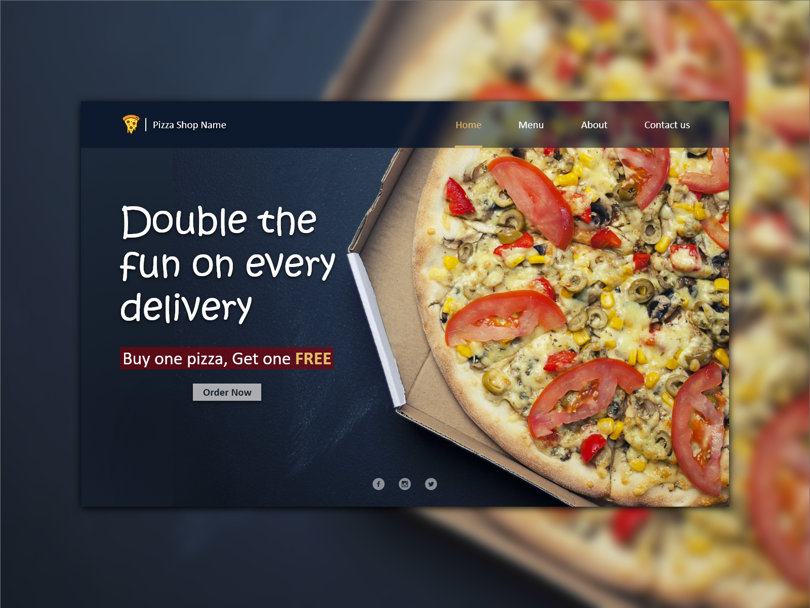 Pizza shop's landing page design by Rifat on Dribbble