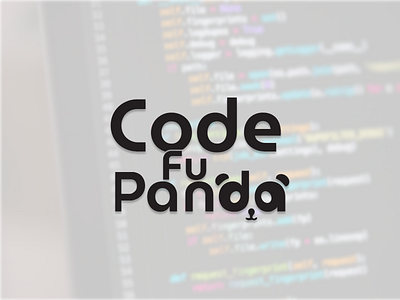 'Code-Fu-Panda' code coding design logo panda panda logo youtube channel youtube logo