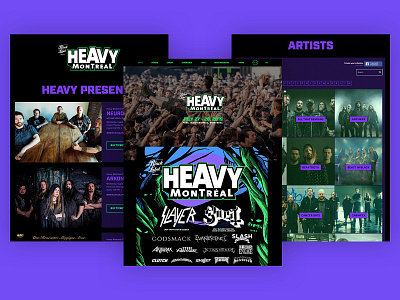 Heavy Montreal design festival metal music music festival responsive ui ux web design webdesign