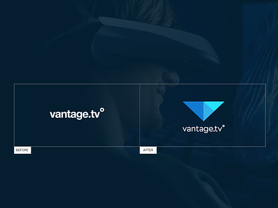 vantage.tv brand design identity logo
