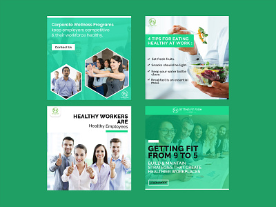 Banner designs for Corporate Fitness Programs business clientwork corporate employee fitness freelancing graphic design health