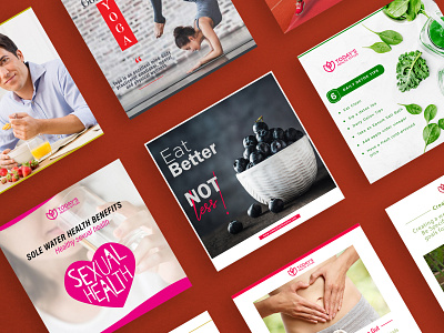 Social Media Designs for a healthstyle comapny