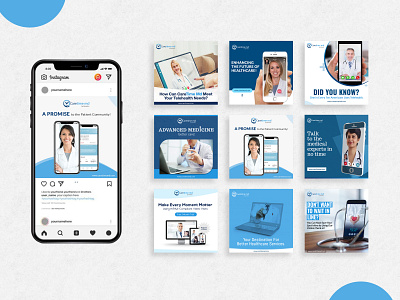 Social Media Designs for Virtual Doctors healthcare medical design onlineconsultants promotionstuff virtualdoctor