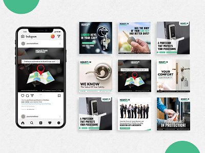 Social Media designs for a LockSmith Agency